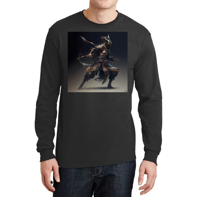 Samurai Elf Warrior Long Sleeve Shirts by apolitery | Artistshot