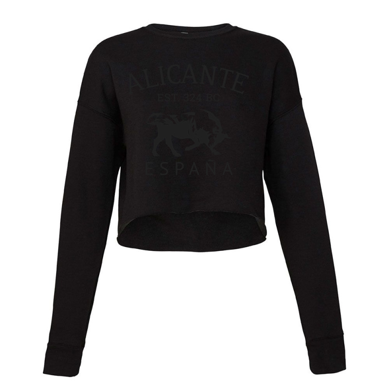 Trending Alicante Spain Cropped Sweater by bummercaught | Artistshot