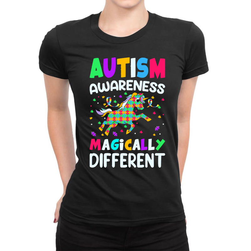 Autism Awareness T  Shirt Autism Awareness Magically Different T  Shir Ladies Fitted T-Shirt by vmcdermott132 | Artistshot