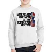 American Grown Dominican Roots Dominican T Shirt Youth Sweatshirt | Artistshot