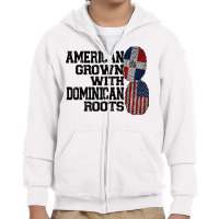 American Grown Dominican Roots Dominican T Shirt Youth Zipper Hoodie | Artistshot