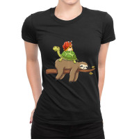 Animal Humor Sloth Turtle Snail Jokes Ladies Fitted T-shirt | Artistshot