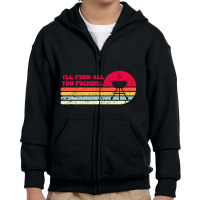 Bbq Dad Joke I'll Feed All You Fuckers Barbecue Cookout Chef Youth Zipper Hoodie | Artistshot