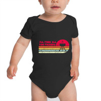 Bbq Dad Joke I'll Feed All You Fuckers Barbecue Cookout Chef Baby Bodysuit | Artistshot