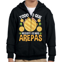 Arepa Maker Colombian Food Venezuelan Traditional Hispanic Youth Zipper Hoodie | Artistshot