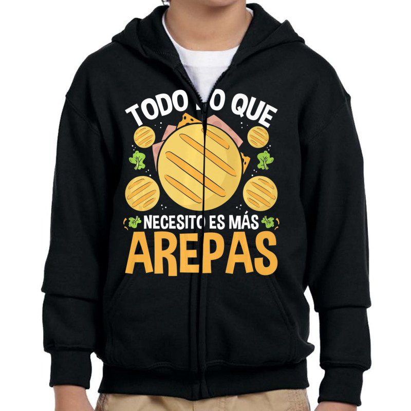 Arepa Maker Colombian Food Venezuelan Traditional Hispanic Youth Zipper Hoodie by namnguyen | Artistshot