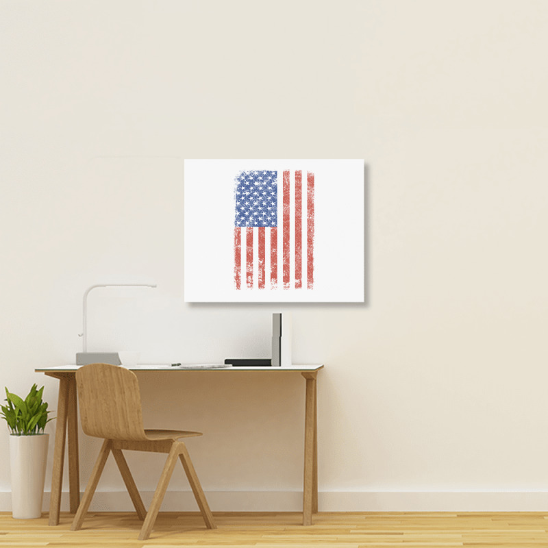 America Flag Landscape Canvas Print | Artistshot