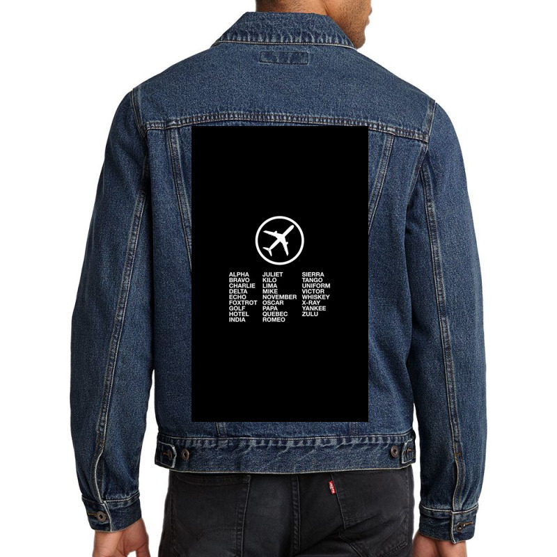 Aviation Phonetic Alphabet Men Denim Jacket | Artistshot