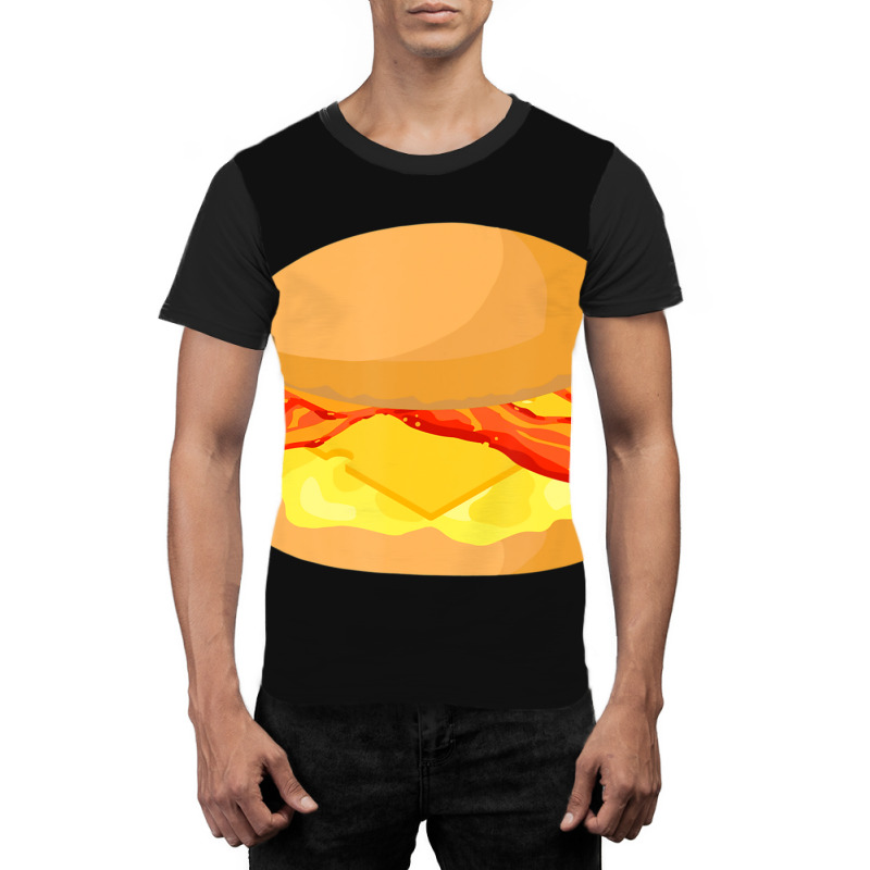 Bacon And Eggs Cheese Sandwich Breakfast Food Graphic T-shirt | Artistshot