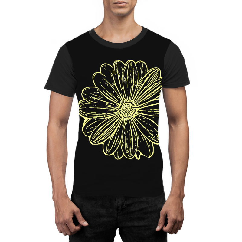 Limited Edition Sunflower Ink Print Graphic T-shirt by poppyallen | Artistshot