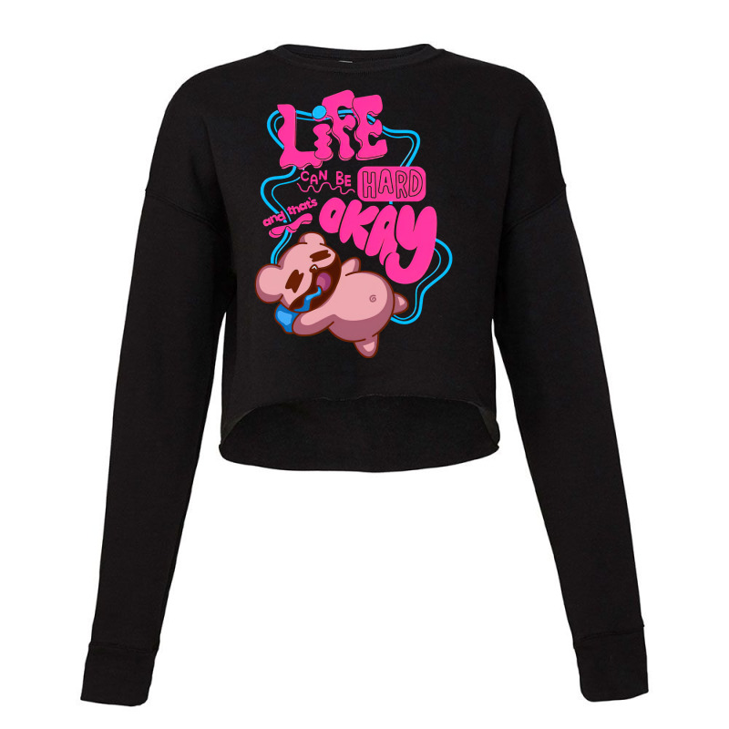 Limited Edition Hard Life B Cropped Sweater by Berrios Crisp | Artistshot