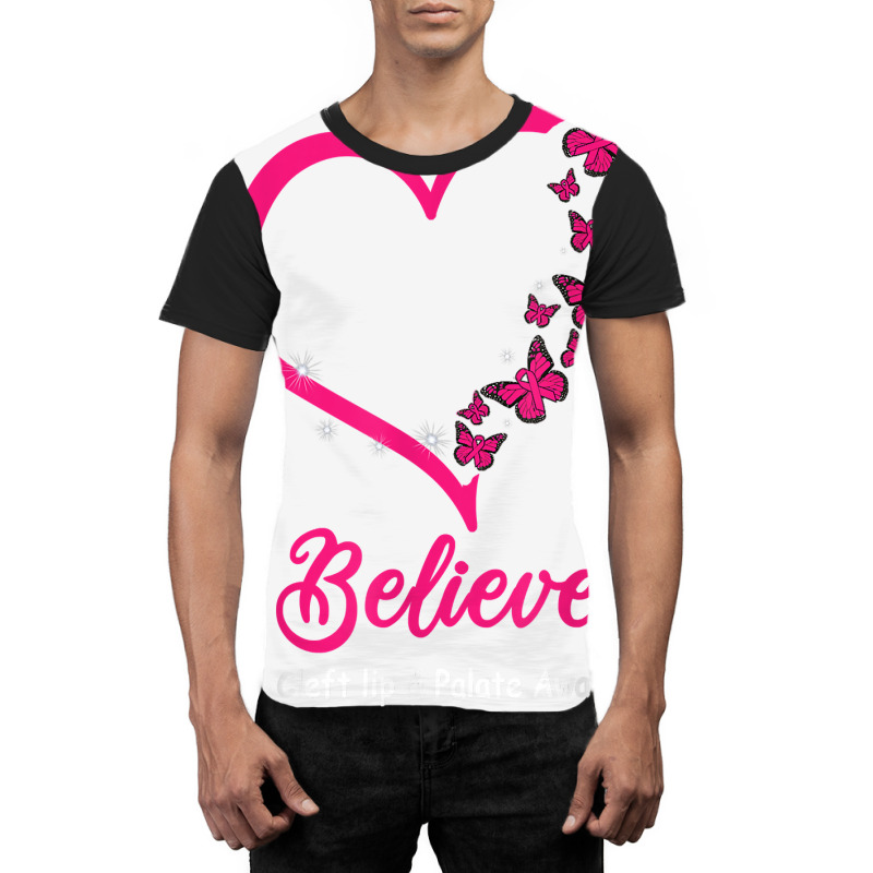 Believe Cleft Lip & Palate Awareness Butterflies Vintage T Shirt Graphic T-shirt by araceliphexy | Artistshot