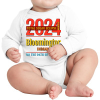 Bloomington Indiana In Total Solar Eclipse 2024  4  T Shirt Long Sleeve Baby Bodysuit | Artistshot