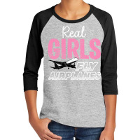 Real Girls Fly Airplanes For Dark Youth 3/4 Sleeve | Artistshot