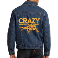 Artistshot Trending Bearded Dragon Bearded Dragon Lady Lizard Reptile Men Denim Jacket | Artistshot