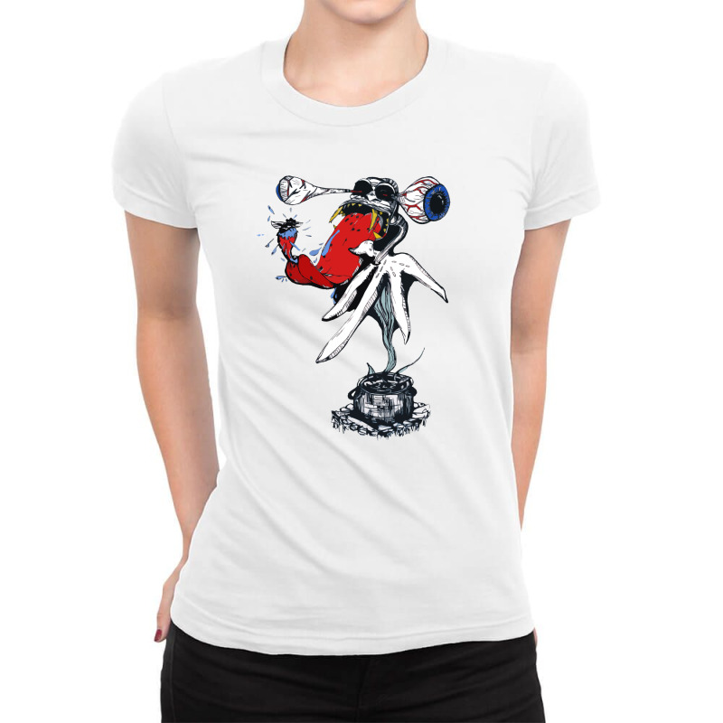 Magic Scared Monkey Ladies Fitted T-Shirt by mysticalbrain | Artistshot