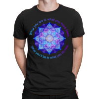 Hot Trend Purple Blue Mandala Inspirational Buddhist Quote T-shirt | Artistshot