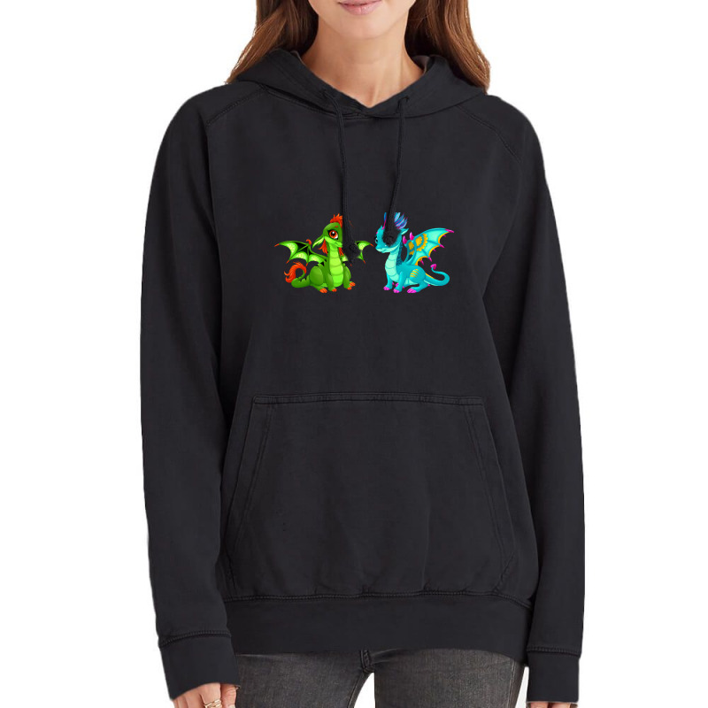 Artistshot Hot Trend Baby Dragons With Cute Eye Vintage Hoodie | Artistshot