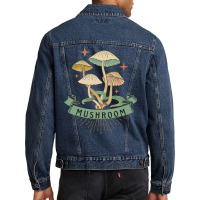 Artistshot Trending Colorful Vintage Mushroom Men Denim Jacket | Artistshot