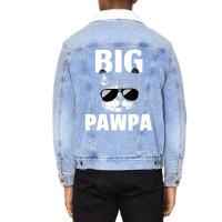 Black And White Cat Kitten Big Pawpa Unisex Sherpa-lined Denim Jacket | Artistshot