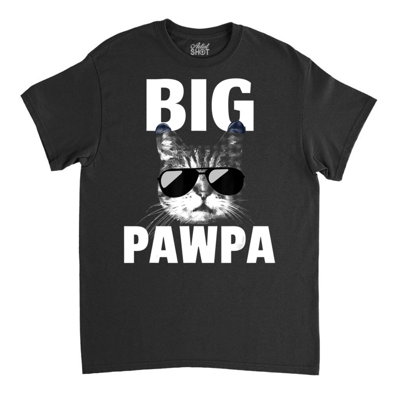 Black And White Cat Kitten Big Pawpa Classic T-shirt by longho | Artistshot