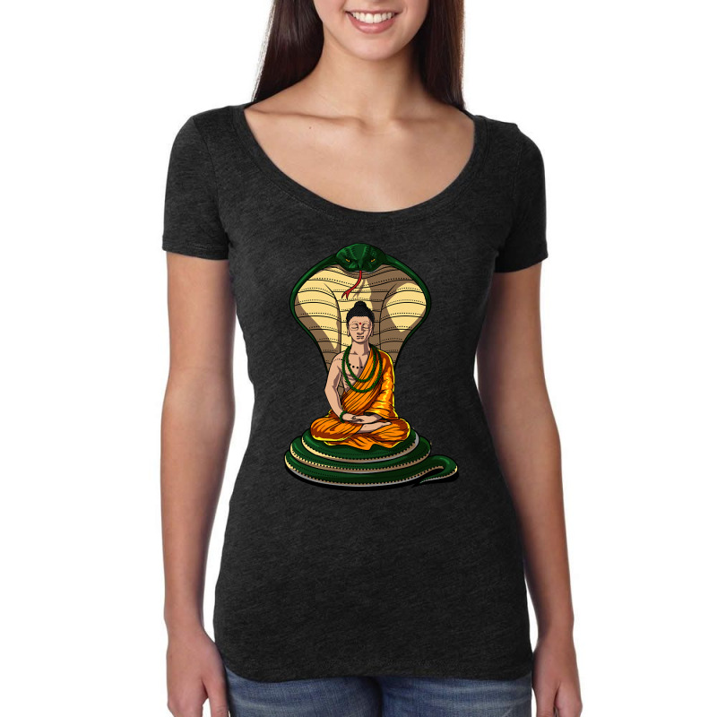 Limited Edition Buddha Snake Women's Triblend Scoop T-shirt by Jerhogen528 | Artistshot