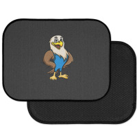 Cute Anthropomorphic Human-like Cartoon Character Bald Eagle In Clothe Rear Car Mat | Artistshot