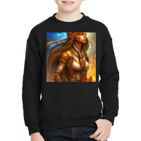 Portrait Of The Ancient Mesopotamia Warrior Goddess Youth Sweatshirt | Artistshot