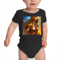 Portrait Of The Ancient Mesopotamia Warrior Goddess Baby Bodysuit | Artistshot