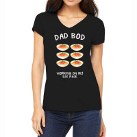 Dad Bod Working On My Six Pack Spaghetti And Meatballs Funny T Shirt Women's V-neck T-shirt | Artistshot