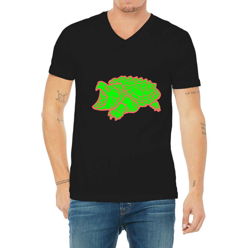 Limited Edition Alligator Snapping Turtle - Reptile - Wildlife - Japan V-neck Tee | Artistshot