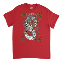 Fenrir The Wolf Norse Mythology Knotwork Coloured Classic T-shirt | Artistshot