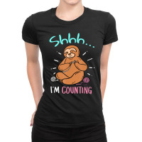 Cute I'm Counting Sloth Crochet Joke Crocheting Ladies Fitted T-shirt | Artistshot