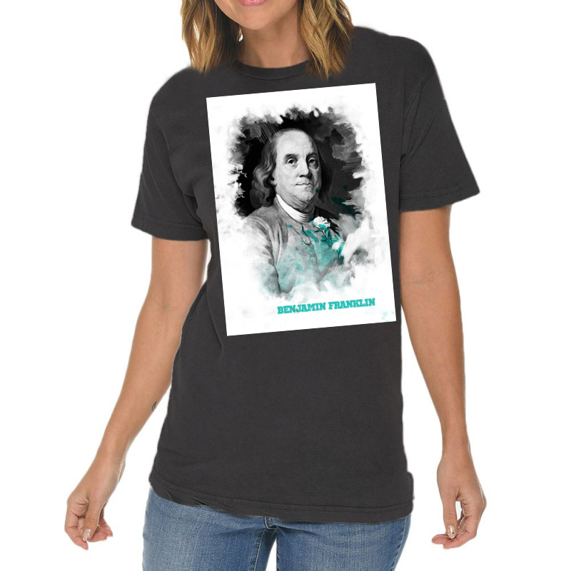 Benjamin Franklin Painting Art Vintage T-shirt | Artistshot