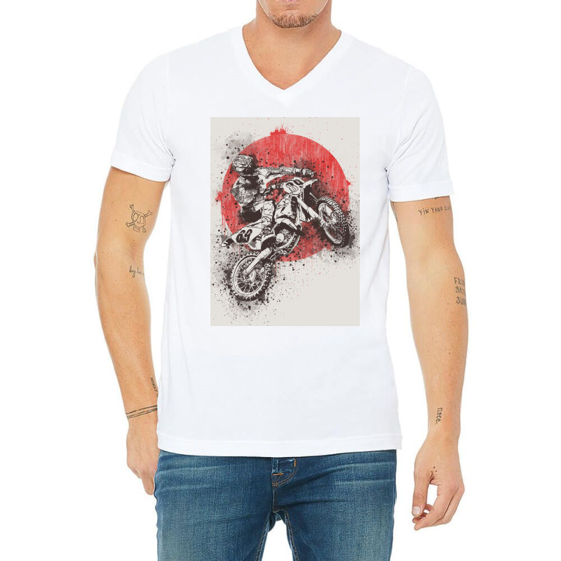 Trail Extreme Sport Grunge V-neck Tee | Artistshot