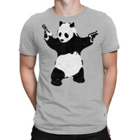 Banksy Armed Panda With Guns Green T-shirt | Artistshot