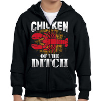 Chicken Ditch Crawfish Cajun Crayfish Food Party Youth Zipper Hoodie | Artistshot