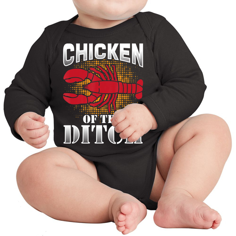 Chicken Ditch Crawfish Cajun Crayfish Food Party Long Sleeve Baby Bodysuit | Artistshot