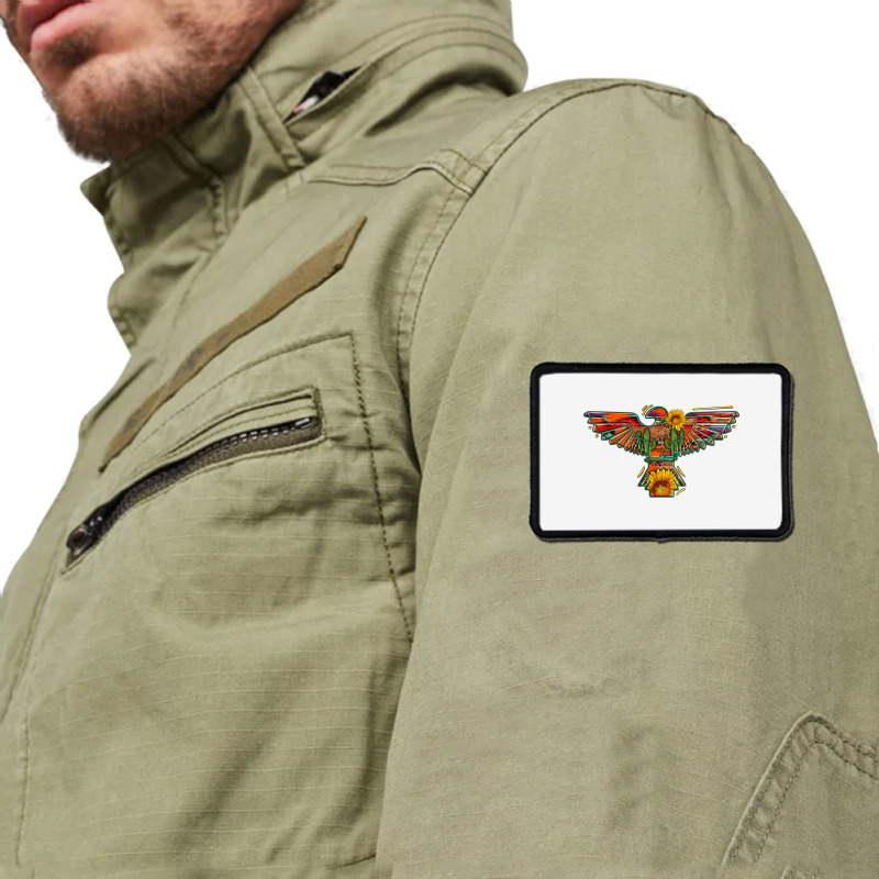 Thunderbird  Wild Soul With Sunflower Serape Aztec Rectangle Patch | Artistshot