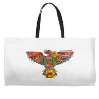 Thunderbird  Wild Soul With Sunflower Serape Aztec Weekender Totes | Artistshot