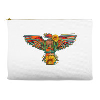 Thunderbird  Wild Soul With Sunflower Serape Aztec Accessory Pouches | Artistshot