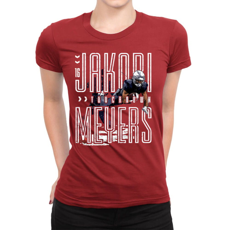 Jakobi Meyers Touchdown Dive Ladies Fitted T-Shirt by rxoomerrysw | Artistshot