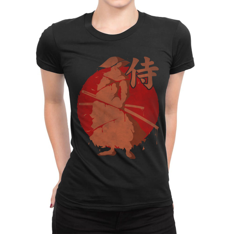 Samurai Warrior Ladies Fitted T-Shirt by apolitery | Artistshot