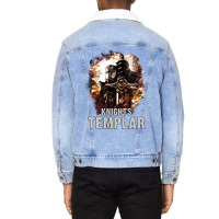 Knights Templar  The Order Of The Knights Of The Temple Of Solomon Unisex Sherpa-lined Denim Jacket | Artistshot