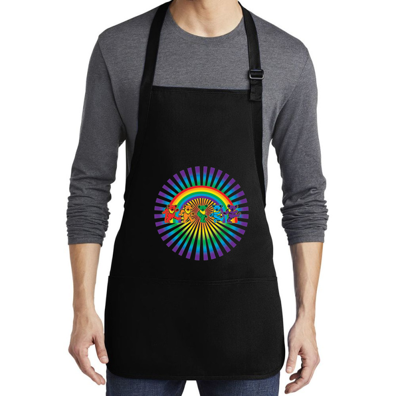 Circle Bear Dead Medium-length Apron | Artistshot