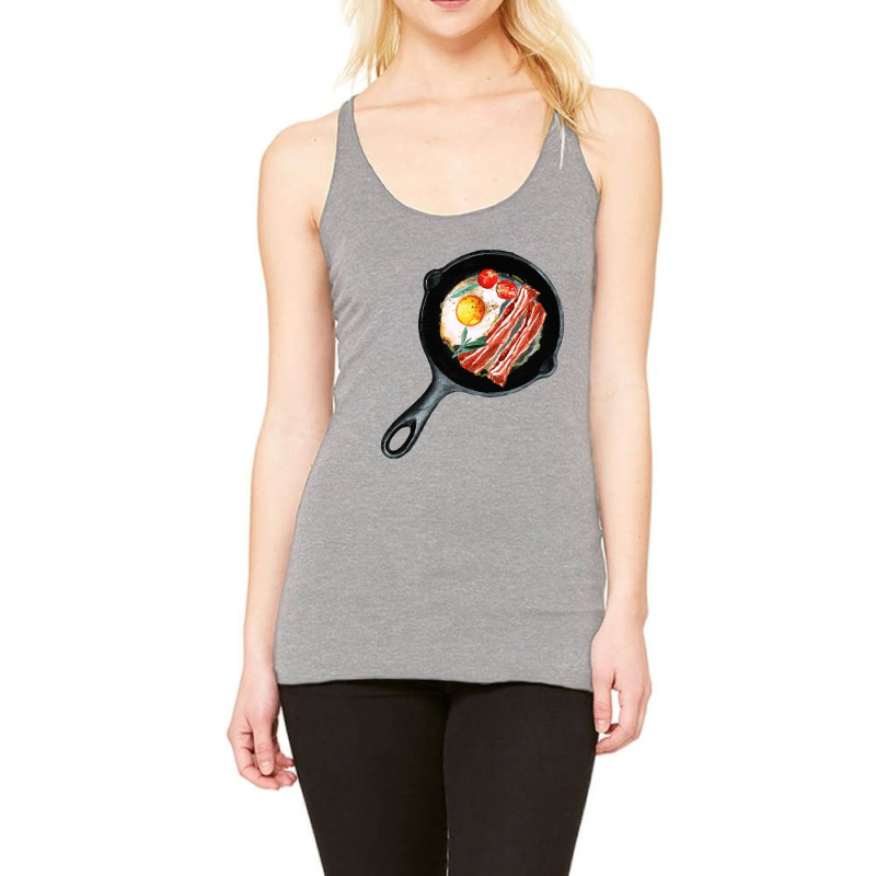 Bacon And Sunny Side Up Eggs  Breakfast Pan Of Bacons, Egg And Racerback Tank by tomjerrycrush39 | Artistshot