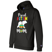 Autism Awareness T  Shirt Womens Proud Autism Mom Puzzle Autism Awaren Champion Hoodie | Artistshot