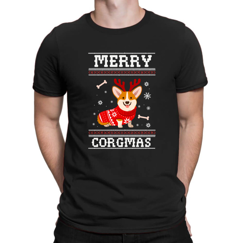 Merry Corgmas Ugly Sweater T-shirt | Artistshot