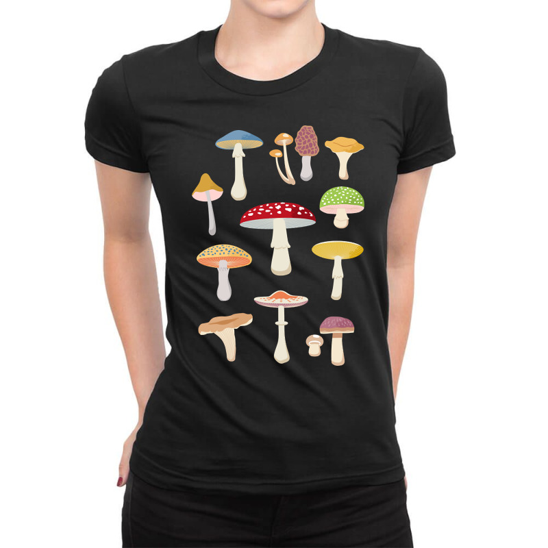 Artistshot Trending Mushroom Aesthetic Ladies Fitted T-Shirt by seifertmurryq3jmxs | Artistshot