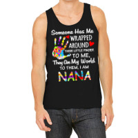 Autism Nana T  Shirt Wrapped Around Their Little Finger Autism Nana T Tank Top | Artistshot